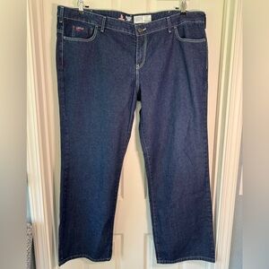 LAPCO FR Fire Resistant Denim Workwear Jeans Dark Wash Womens Plus 26 Regular